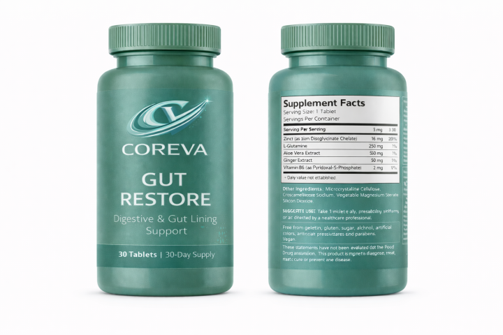 gut health supplement bottle